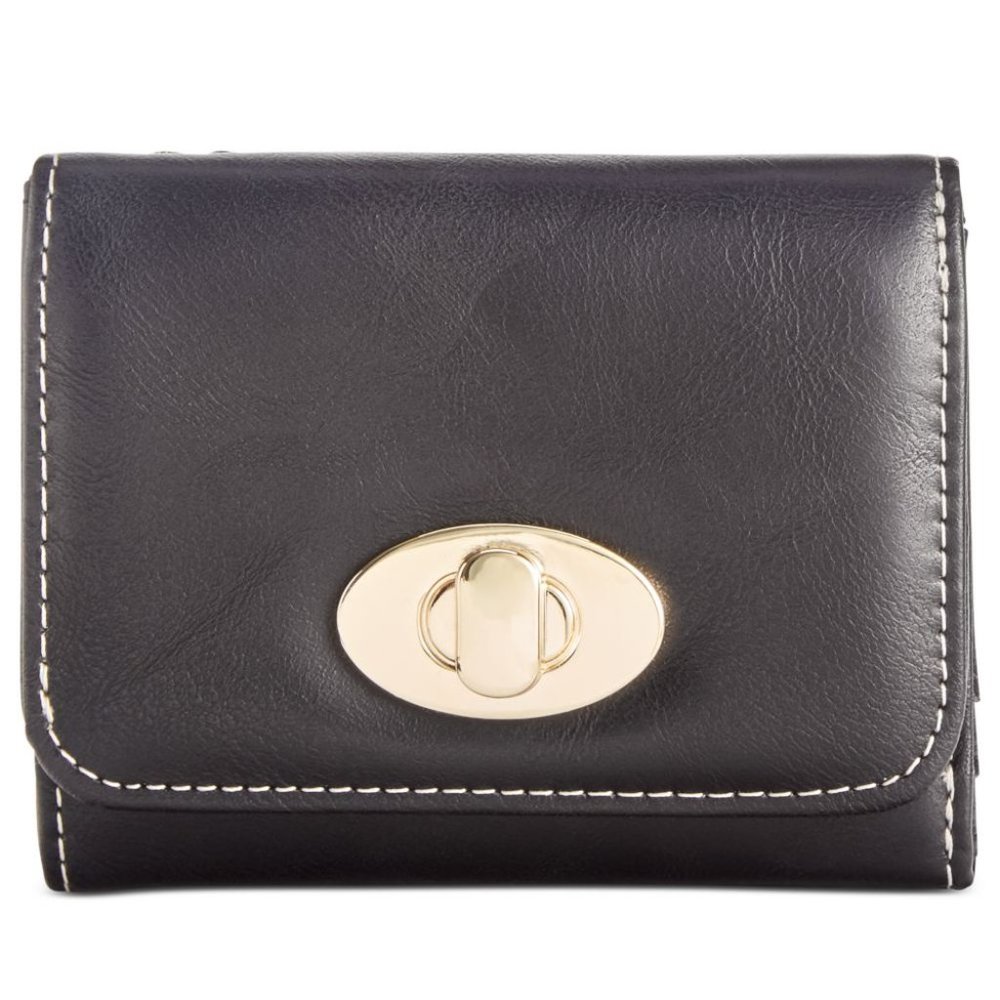 Giani Bernini Turnlock Glazed Trifold Wallet